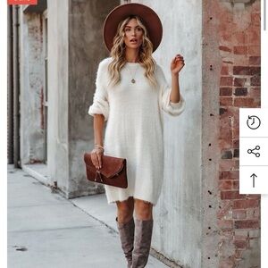 So in love knit sweater dress - dark mauve